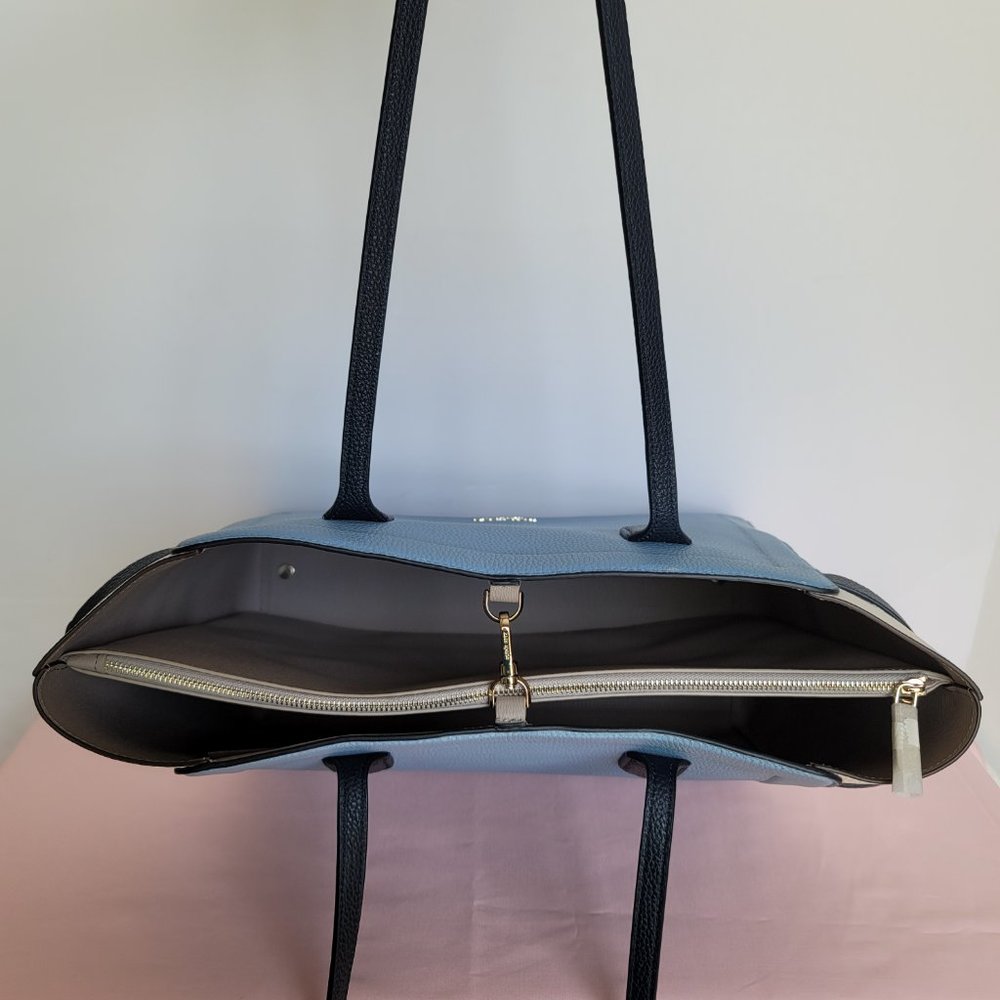 KATE SPADE Knott Colorblocked Pebbled Leather Large Tote- Morning Sky Multi 🎈⭐ - Picture 11 of 16